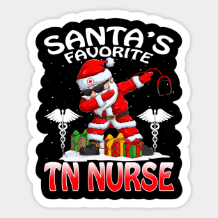 Santas Favorite Tn Nurse Christmas T Shirt Sticker